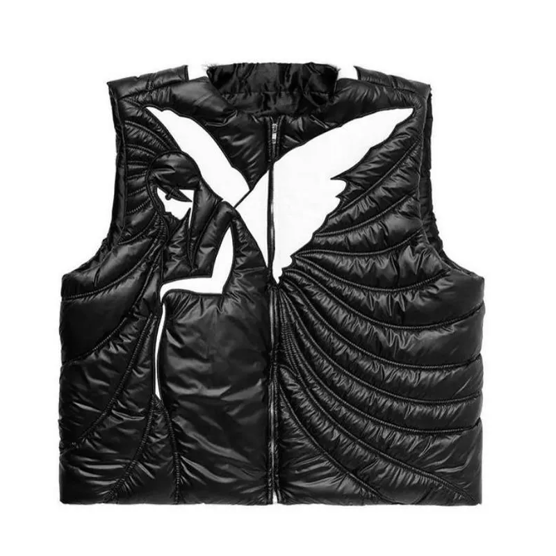 DiZNEW Angel Puffer Quilted Men's Tank Top and Vest Men's Tank Jacket Custom Logo Men's Sleeveless winter puffer vest
