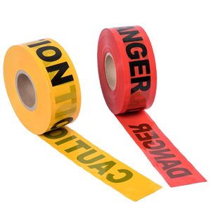 50 mét màu đỏ và trắng PE tầng Vật liệu đánh dấu tội phạm hiện trường polythene phim nhựa in nguy hiểm cảnh báo Băng Nhà cung cấp - Product Image 3