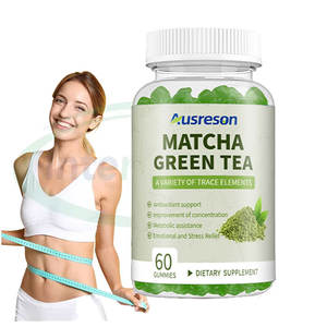 Ausreson, suplemento adelgazante, extracto de té verde Matcha, energía gomosa, quemador de grasa, vinagre de sidra de manzana, gomitas de té verde Matcha veganas - Product Image 1