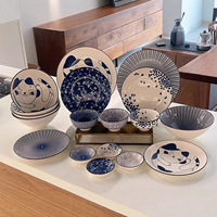 Service de table en céramique de porcelaine américaine écologique – Bols et assiettes créatifs pour dîner en famille et réunions