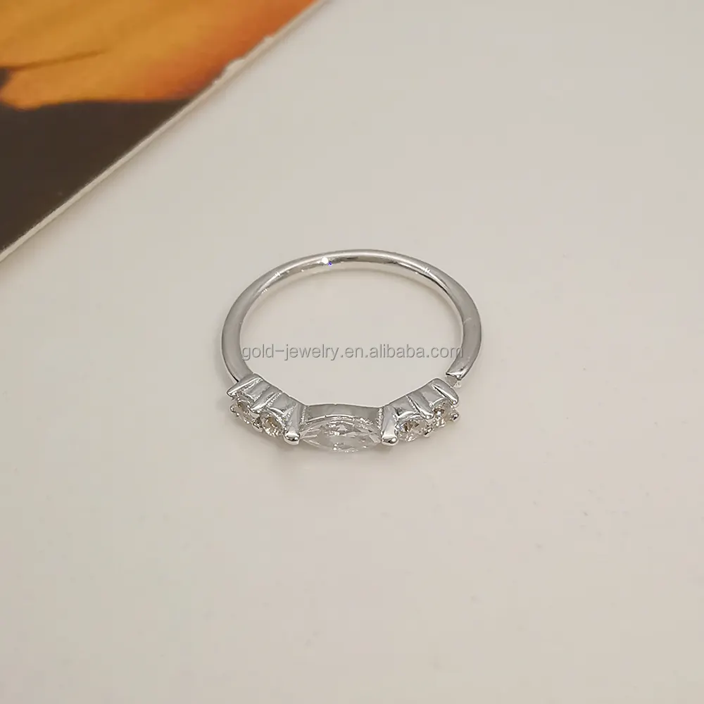 AU585-Anillo de circonia cúbica para nariz, joyería fina de oro de 14K, joyería para Piercing, venta al por mayor