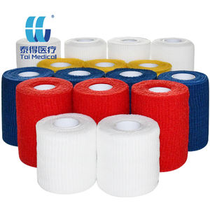 Vente en gros de pansement élastique personnalisé 6cm * 20m PBT pansement médical doux en coton pour les premiers soins pour application bras jambe main pied - Product Image 1