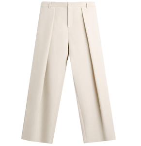 All'ingrosso <span class=keywords><strong>pantaloni</strong></span> da uomo <span class=keywords><strong>classici</strong></span> Beige pieghettati di alta qualità <span class=keywords><strong>in</strong></span> cotone 100% <span class=keywords><strong>in</strong></span> saia a <span class=keywords><strong>vita</strong></span> media elasticizzati Casual e comodi alla moda Design - Product Image 4
