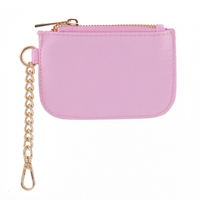 Dompet mini wanita, cantik baru dompet mini lucu gantungan kunci wanita tas nilon dompet koin wanita alat rias dengan huruf tambalan dompet koin
