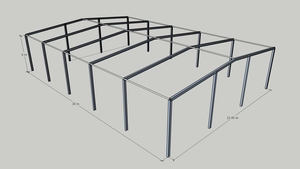 Легкая стальная конструкция квартиры, конный сарай, фермерское здание, наборы для дома, сборный стальной каркас, промышленное здание - Product Image 6