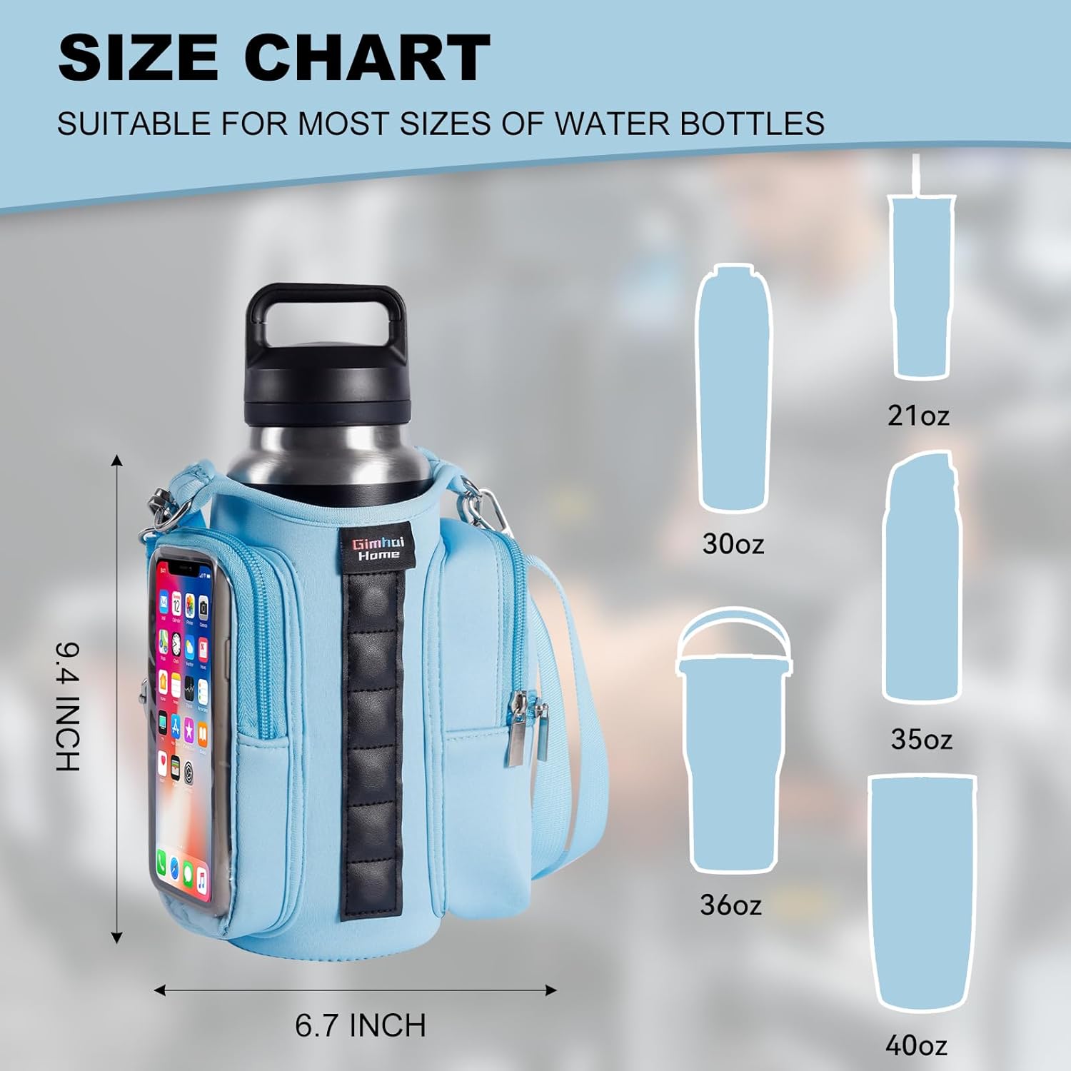 YIXIANG Magnetic Gym Bag - Portable Crossbody Cup Holder with Phone Pouch | Fitness Accessories