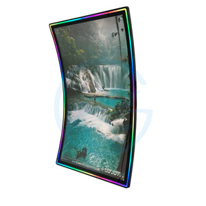 55 inch LED tụ cong khung nhôm kỹ năng màn hình cảm ứng hiển thị cho nam Vàng Mỹ Board máy chơi game màn hình - Product Image 1