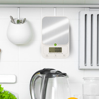 Báscula electrónica digital portátil multifunción de acero inoxidable para báscula de alimentos de cocina