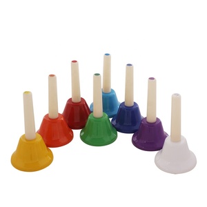 <span class=keywords><strong>Campana</strong></span> <span class=keywords><strong>de</strong></span> <span class=keywords><strong>Mano</strong></span> Infantil <span class=keywords><strong>de</strong></span> Metal <span class=keywords><strong>de</strong></span> Ocho Tonos, Juguete <span class=keywords><strong>Musical</strong></span> <span class=keywords><strong>de</strong></span> Percusión para Clases - Product Image 1