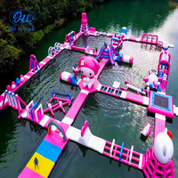 Parcours d'obstacles aquatiques gonflables sur mesure de grande taille pour lacs offshore, en PVC certifié CE