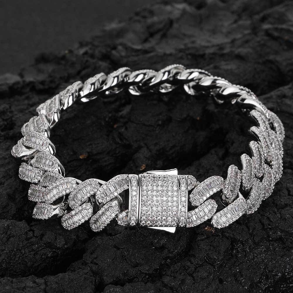 White gold (width 12mm) - bracelet 7 inches