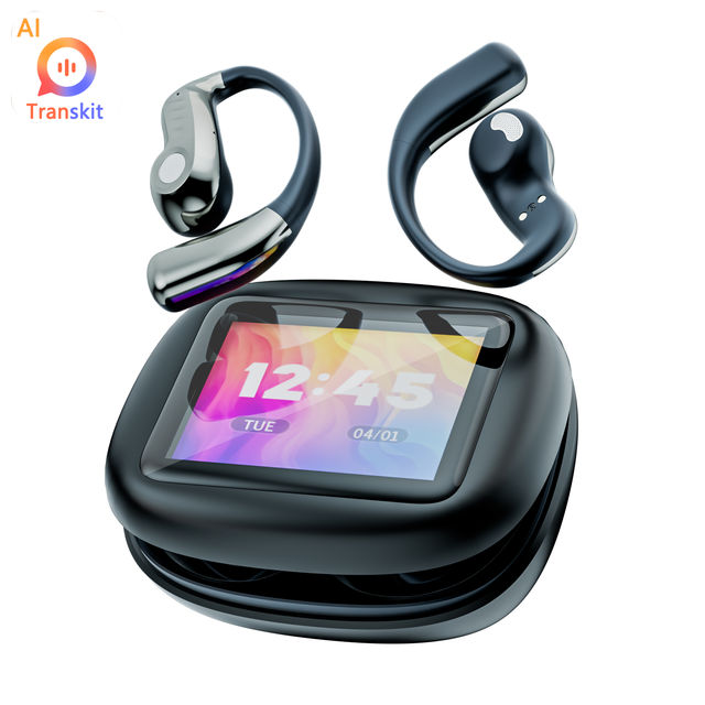 AI Translation Headphones 156+ Languages Offline/Online Voice Translator Smart Touch Screen Earbuds Wholesale Factory Price L90