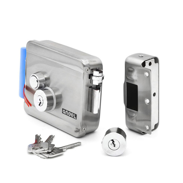 Wholesale Door Locks Set Electric Double Cylinder Metal Access Control System Interlligent Smart Key Card Rim Lock