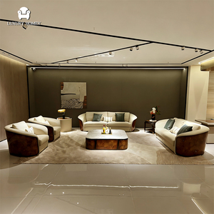 Juego <span class=keywords><strong>de</strong></span> Sofás <span class=keywords><strong>de</strong></span> Madera Contrachapada <span class=keywords><strong>de</strong></span> Alta Gama, Sofá <span class=keywords><strong>de</strong></span> Cuero Genuino Blanco, Diseño Italiano Moderno, Muebles para Sala <span class=keywords><strong>de</strong></span> Estar - Product Image 2