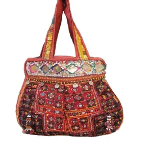 Indian Hand made embroidery mirror work banjara shoulder handbag for all