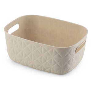 Cestino <b>plastica</b> riciclata (26,5x19,5x11cm) SOFTEX Bianco gesso K258721 - Product Image 1