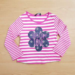 T-shirt à manches longues pour filles, marque de créateur, super élégant, toutes saisons, imprimé fleurs sur le devant, plusieurs couleurs, coton, 2/3-15/16 ans, en stock - Product Image 3