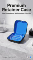 Étui d'alignement orthodontique magnétique en plastique, portable, écologique, avec logo personnalisé