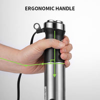 Mixeur Plongeant Portable 5-en-1 1100W avec Hachoir, Fouet, Mousseur et Bâtonnet Mélangeur pour Smoothies, Aliments pour Bébé et Soupes