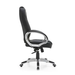 זרועות תמיכה מותני כיסא משרד מנהלים עיסוי מתגלגל מסתובב כיסא עור Pu
