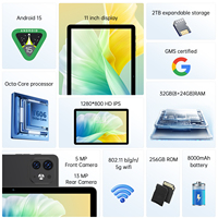 Tablette 10,95 pouces 16 Go de RAM 128 Go de stockage Écran tactile 1280*800 Batterie 8000 mAh Tablettes Android intelligentes M60C-L10