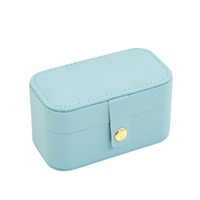 Boîte à bijoux en cuir PU avec logo personnalisé, organiseur de voyage, grande capacité, étui de rangement pour bagues, boucles d'oreilles, colliers, bracelets