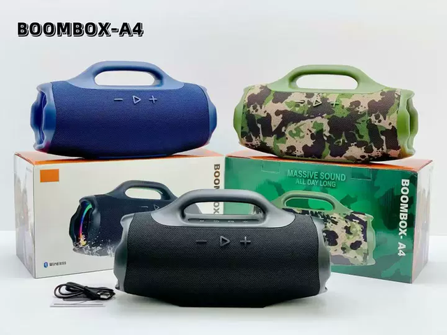 80W Portable Boombox Bluetooth Speaker Waterproof Outdoor Party Speaker With RGB LED Light Heavy Bass Wireless Subwoofer