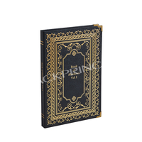 Boîtes d'emballage de bijoux haut de gamme en feuille d'or gaufrée, intérieur satiné, matériaux recyclés, fermeture magnétique, personnalisable, format livre