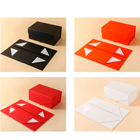 Caja de Regalo Magnética Plegable Negra, Cartón Rígido de Lujo con Laminado Mate, Impresión de Logotipo Grande Personalizada para Empaque de Regalos
