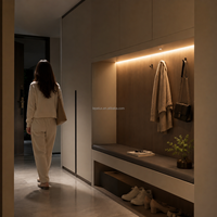 Interrupteur à détecteur de mouvement PIR pour armoire, filaire, 12V 24V, contrôle centralisé de l'éclairage LED, éclairage pour placard, cuisine, meubles FREE-38B-22