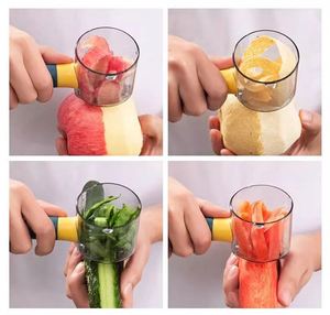 XHD Multifunctional <b>ABS</b>+TPR+PC Kitchen Fruit & Vegetable Planer & Peeler Manual Multicolor Cutting Slicer - Product Image 3