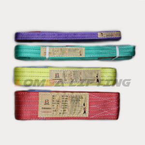 حبل رفع صناعي من البوليستر معتمد من CE وGS مع خطاف ذاتي القفل لرفع الأحمال العمودية والجر بقدرة 5100 رطل - Product Image 5