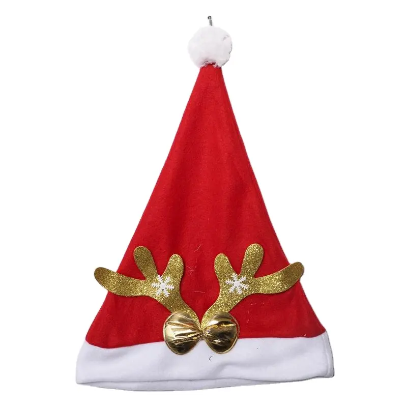 Chapéu de feltro para árvore de Natal, chapéu clássico de feltro de pelúcia com iluminação LED, chapéu popular de Natal para crianças, chapéu de Papai Noel, produto em oferta, 2024