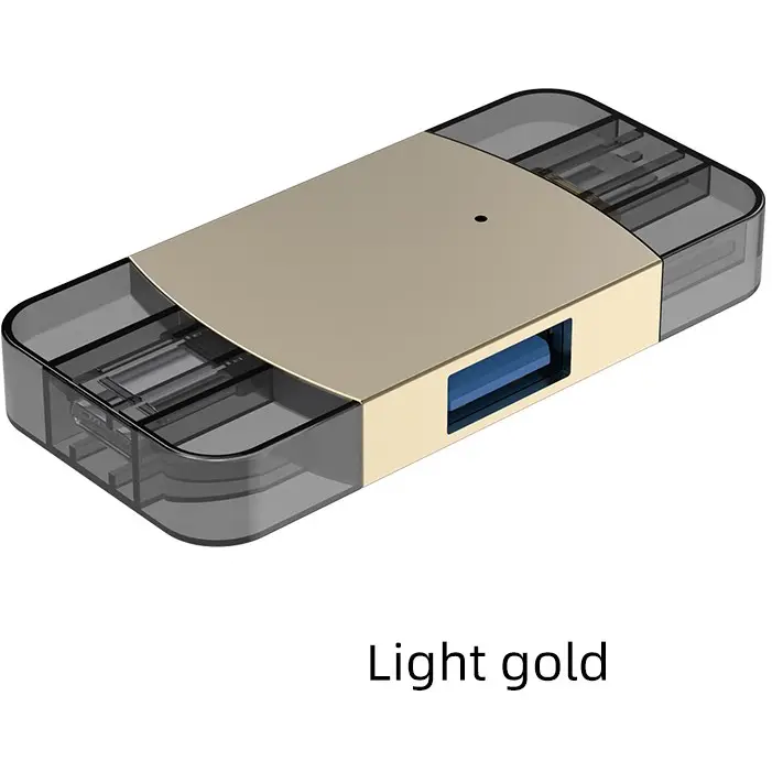 قارئ صغير otg 30 عالي السرعة بفتحات usb صغير لبطاقة sd