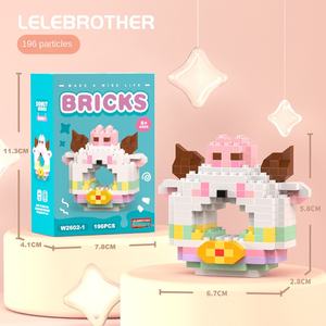 Nouveau puzzle 3D créatif, jouet DIY, <span class=keywords><strong>mini</strong></span> blocs de construction d'animaux de dessin animé, ensemble de 40 pièces en plastique ABS, cadeau d'anniversaire mignon pour enfants - Product Image 6