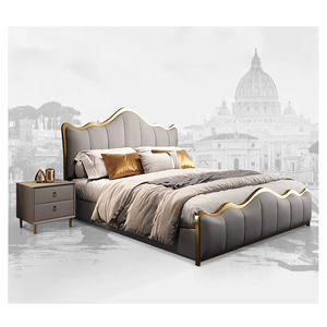 Lit <strong>De</strong> Luxe <strong>Cama</strong> <strong>De</strong> Lujo Modern PU Leather Queen/King Bed with Steel Frame, Luxury Design for Home Luxury Bed - Product Image 6