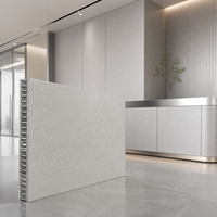 Panneau en aluminium nid d'abeille à texture de pierre grise personnalisé pour les projets de décoration modernes