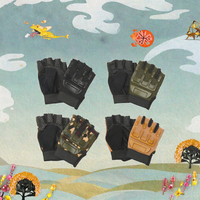 Gants de cyclisme pour enfants, demi-doigts, antidérapants, de protection, pour sports de plein air, escalade, course à pied, garçons et filles, quatre saisons
