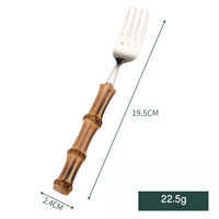 Poignée Vaisselle pour Cuisine Occidentale Couteau à Steak et Fourchette Cuillères à Gâteau Ensemble de Couteaux de Cuisine en Acier Inoxydable Fourchette Cuillères Vaisselle