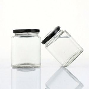 Frascos de Vidrio Transparentes Cuadrados Vacíos de 280 ml y 500 ml con Tapa Metálica para Almacenamiento de Alimentos, Alimentos para Bebés y Mascotas, Galletas - Product Image 1