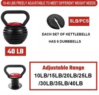 Accessoires de fitness de haute qualité pour salle de sport, haltères réglables en fonte massif, kettlebell 18 kg / 40 lb, ensemble d'haltères, 15 ans d'expérience.