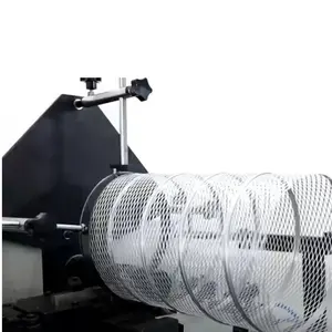 Máquina automática de fabricación de tubos en espiral de malla de alambre para filtro de aire resistente de 80-400mm de diámetro
