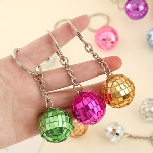 Venta caliente plata Disco pastel decoración brillante espejo reflectante bolas de Navidad pastel decoración bola para <span class=keywords><strong>llavero</strong></span> de fiesta de cumpleaños - Product Image 1