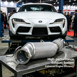 Tuyaux d'<span class=keywords><strong>échappement</strong></span> pour Toyota GR Supra B48 2.0T 2020-2024, sans voyant moteur, en acier inoxydable isolé, avec catalyseur - Product Image 1