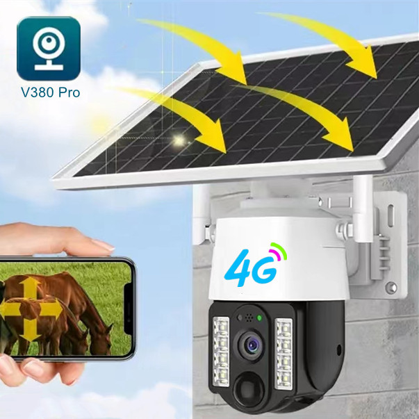 Outdoor 1080P HD Wireless Home Security Camera System Solar Panel Hidden Invisible Features Built-in Mic SD Card Data Storage