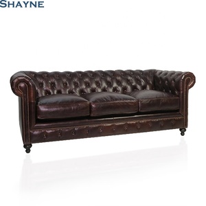 300000 202410 SKU ODM Public Company shayne โซฟาหนังแท้สไตล์ยุโรปหรูหรา - Product Image 1