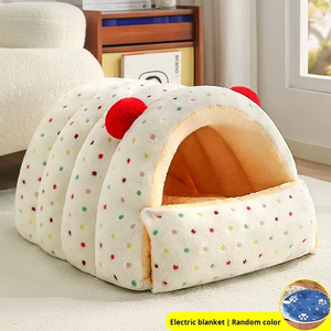 <span class=keywords><strong>2026</strong></span> милый дизайн толстая и теплая Современная полукруглая Закрытая кровать для домашних животных подходит для всех сезонов - Product Image 2