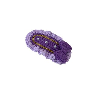 MIO Fashion Purple Series Pinzas para el cabello hechas a mano con lazo lindo Pinzas para el cabello con perlas Horquillas de flores de ganchillo para niñas - Product Image 4