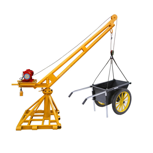 2T 360-degree Electric/Gasoline/diesel Crane Good Technique Lift Crane Mini Lifting Portable Small Crane for Construction Site