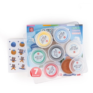 Ensemble de pâte à <span class=keywords><strong>modeler</strong></span> à séchage à l'air de 7 couleurs avec des moules - Pâte à <span class=keywords><strong>modeler</strong></span> sur le thème des animaux et de l'espace pour les enfants, jouets éducatifs DIY - Product Image 1